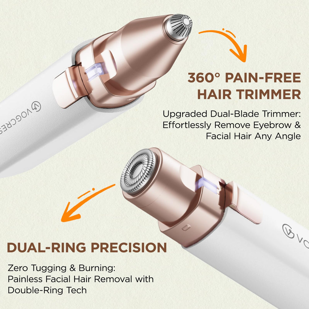 VG VOGCREST built-in LED light improves visibility during precision grooming