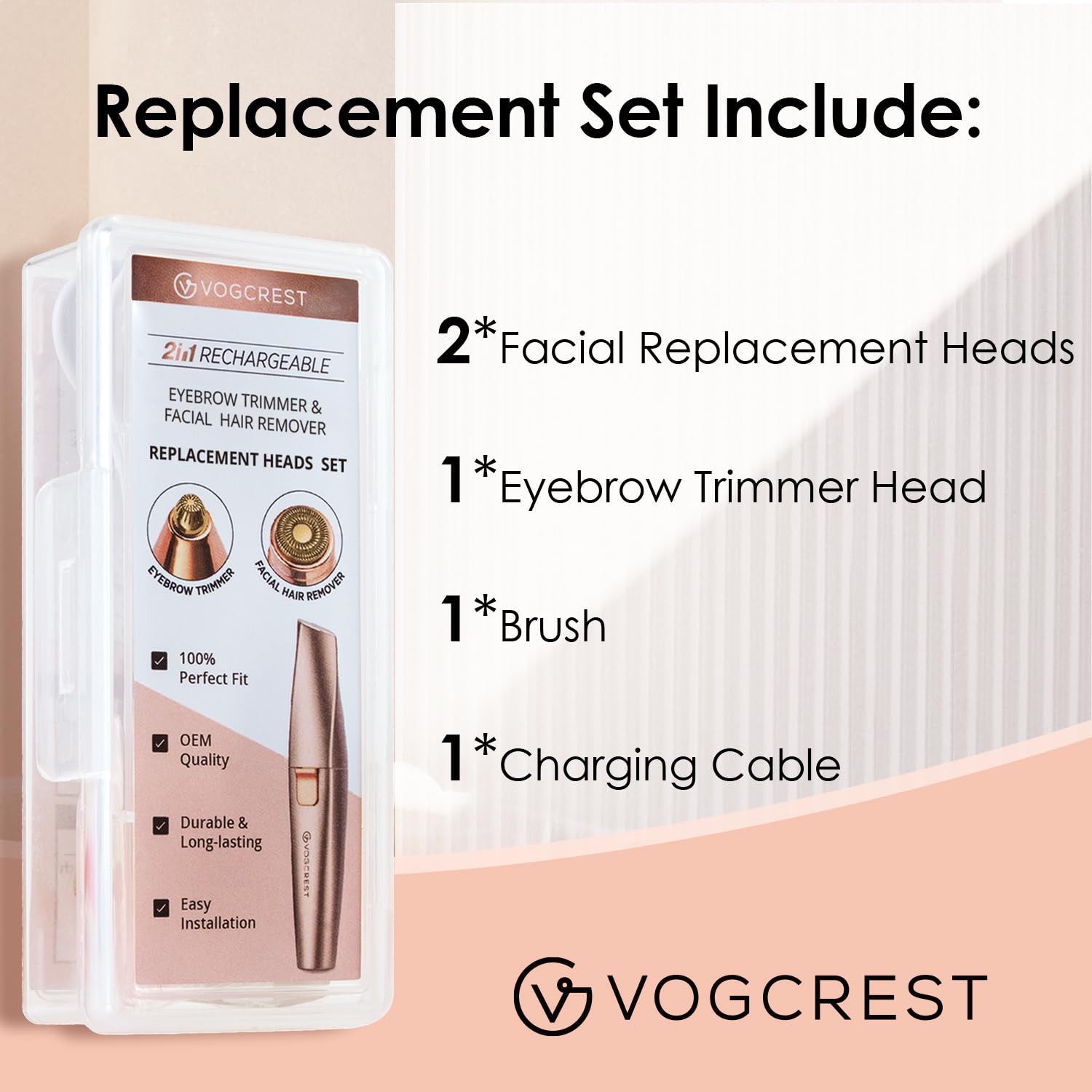 vogcrest replacement head vg-102 offers easy snap-on installation for quick maintenance.