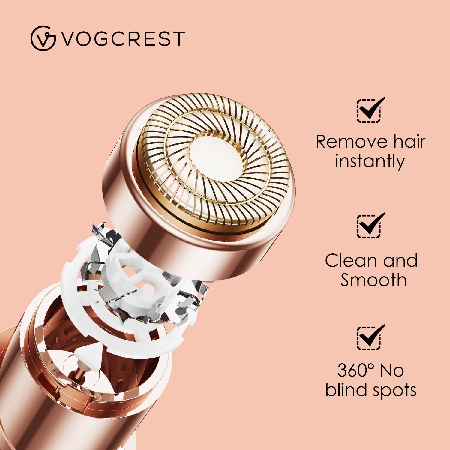 vogcrest replacement head vg-102 secure-fit provides consistent eyebrow trimming.