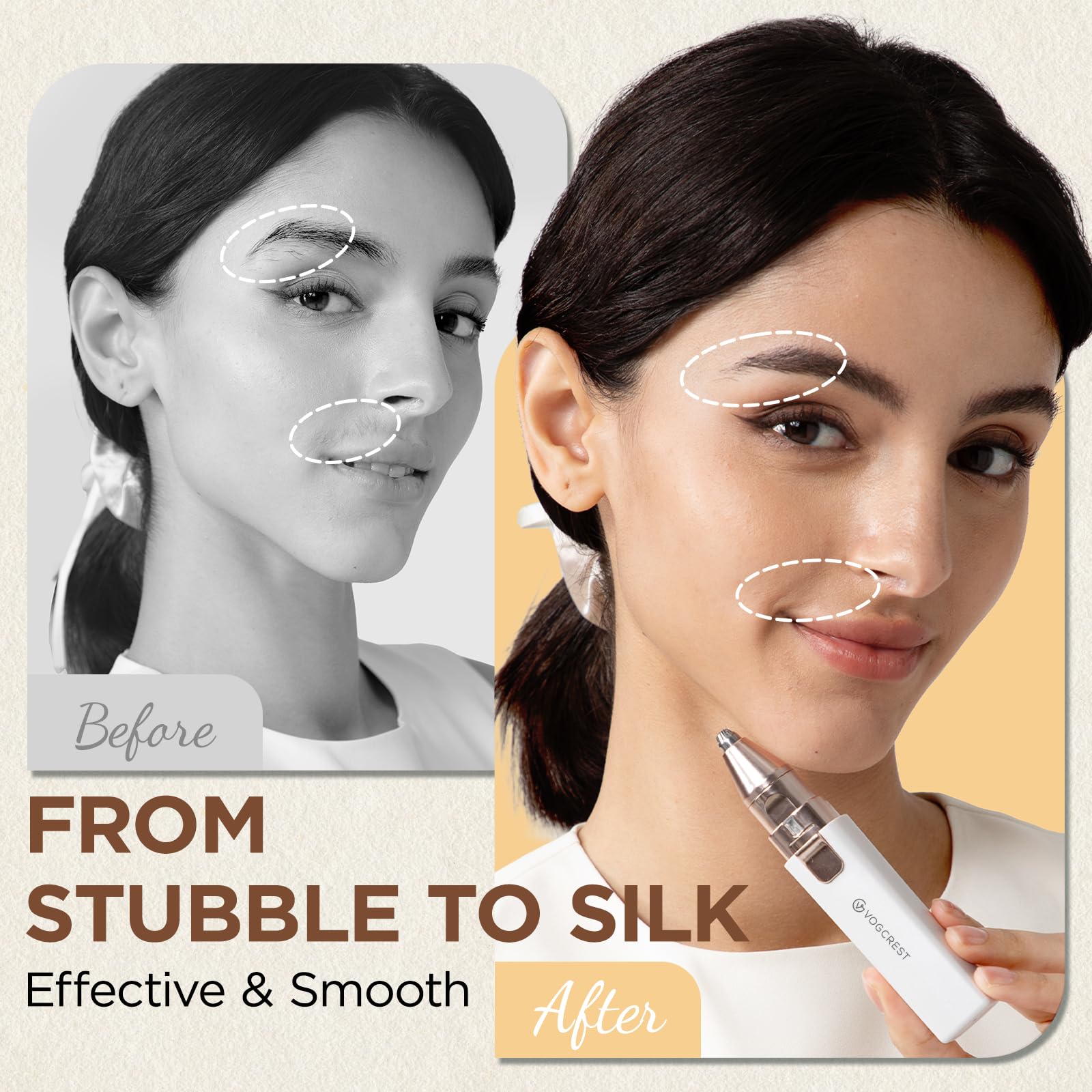 VG VOGCREST travel-friendly mini shaver for quick touch-ups on the go