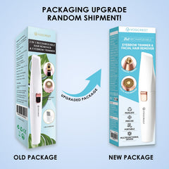 VG VOGCREST two-in-one face hair remover for everyday smoothness on lips and chin.