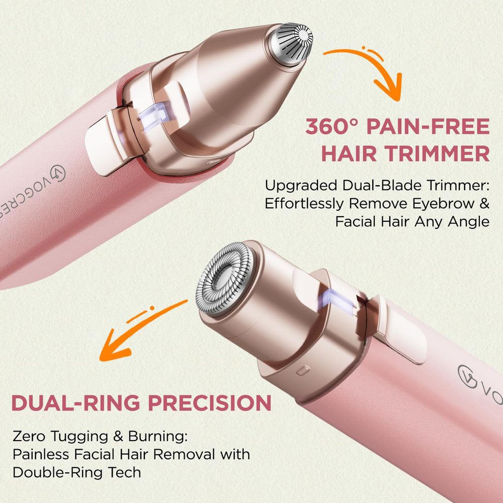 VG VOGCREST portable travel-friendly design enables on-the-go facial grooming.