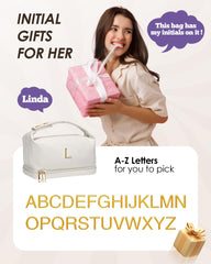 Vogewood makeup bag top layer opening for easy access during makeup routines.