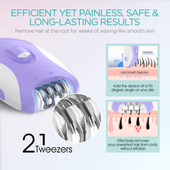 VOGOE Epilator with two-speed control at around 1400 RPM
