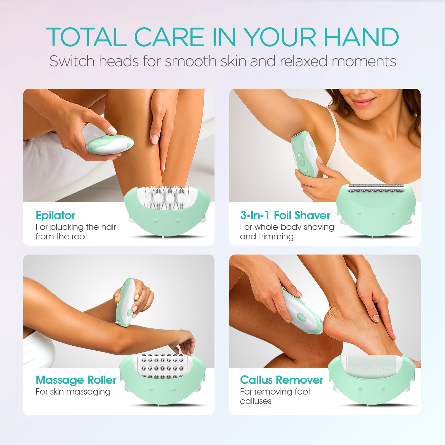 VOGOE Epilator callus remover for smoother feet.