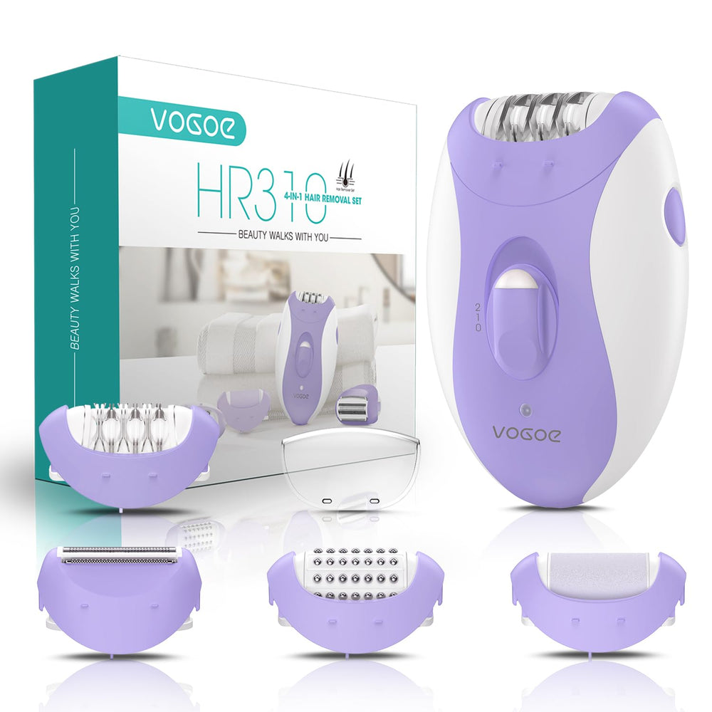 VOGOE Epilator on charging dock ready for cordless travel use