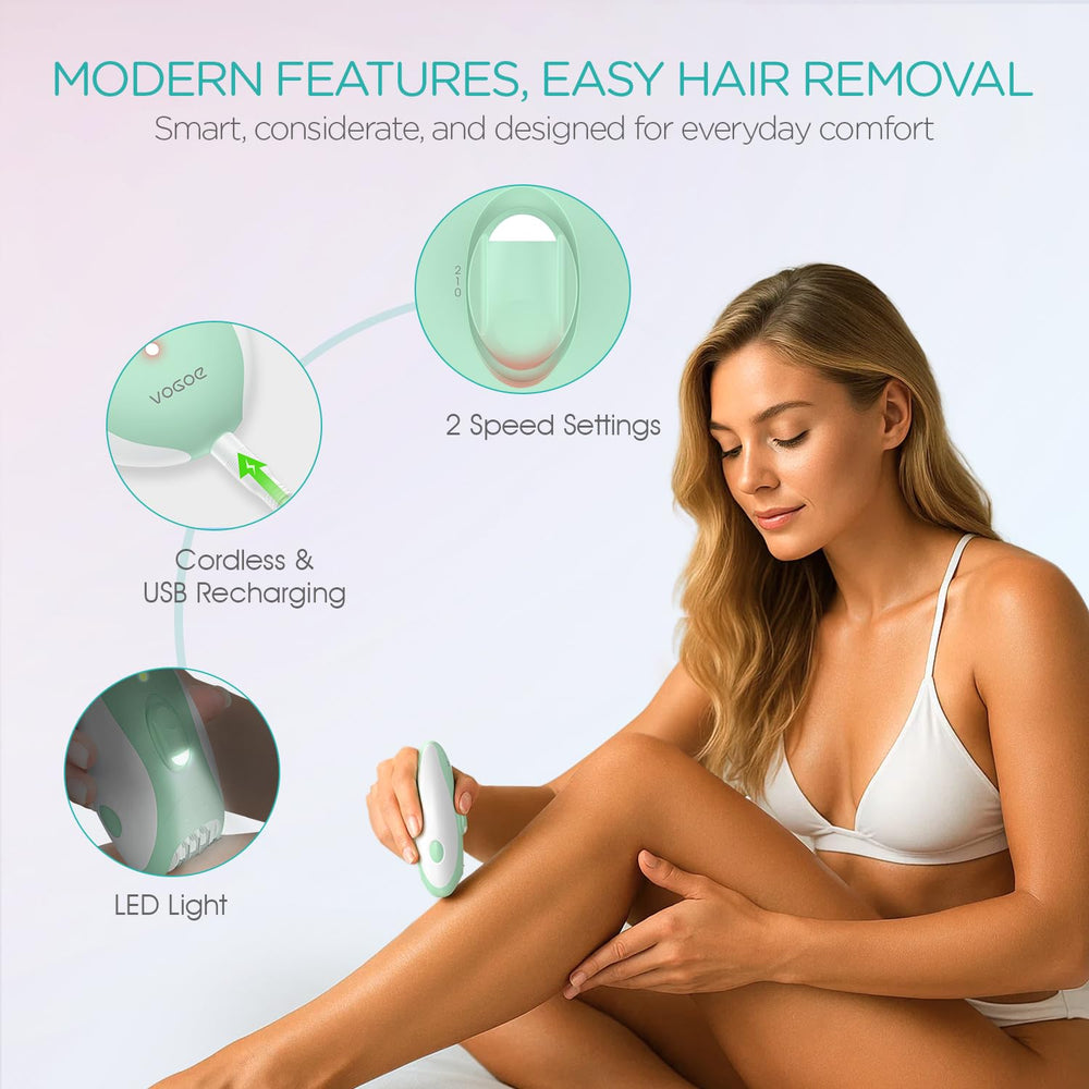 VOGOE Epilator massage roller for gentle skin pampering.