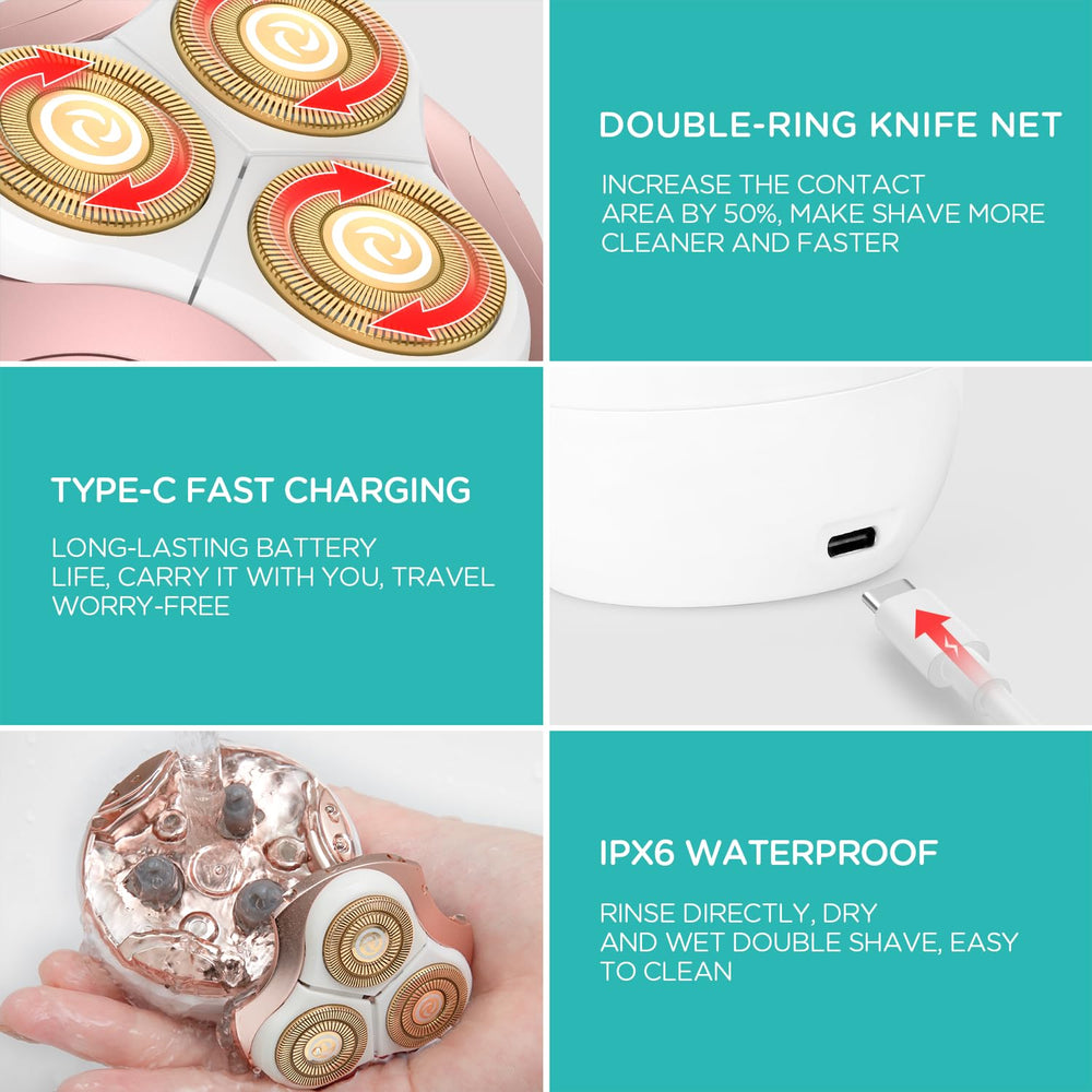 VOGOE ES300 IPX6 waterproof for shower shaving.