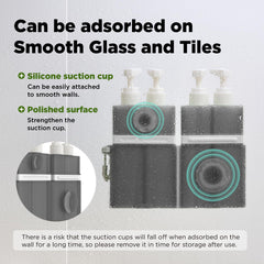 VOGOGE gray silicone storage box with suction cup keeps bottles stable on surfaces