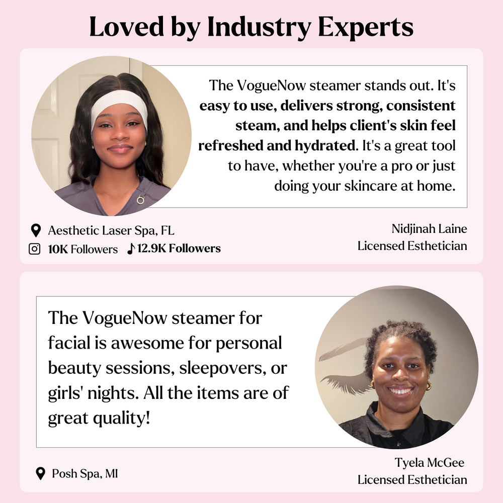 VogueNow headband and cleansing brush enable comfortable, efficient at-home cleansing sessions.