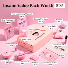 VogueNow Spa Kit item list spread highlights 20-piece set for at-home pampering