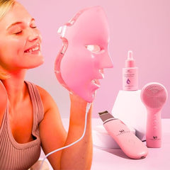 VogueNow Ultrasonic Scrubber white-handle demonstrates deeper cleansing.