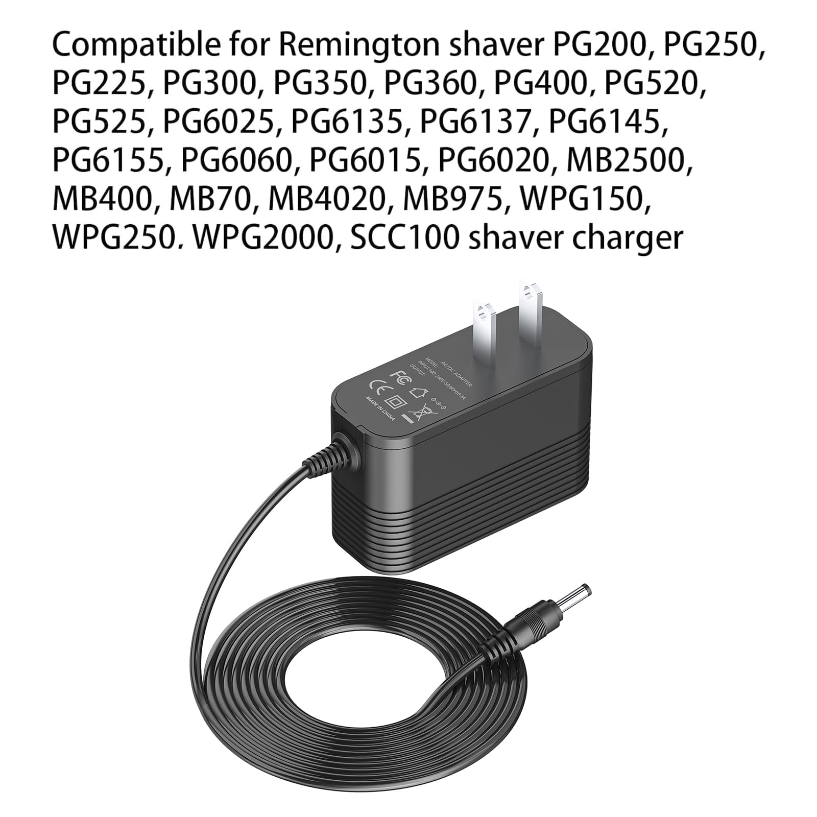 VOJSALDR Remington charger CE FCC RoHS listing signals compliant safety