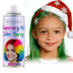 VOLLUCK green hair spray applied for quick, vibrant color.