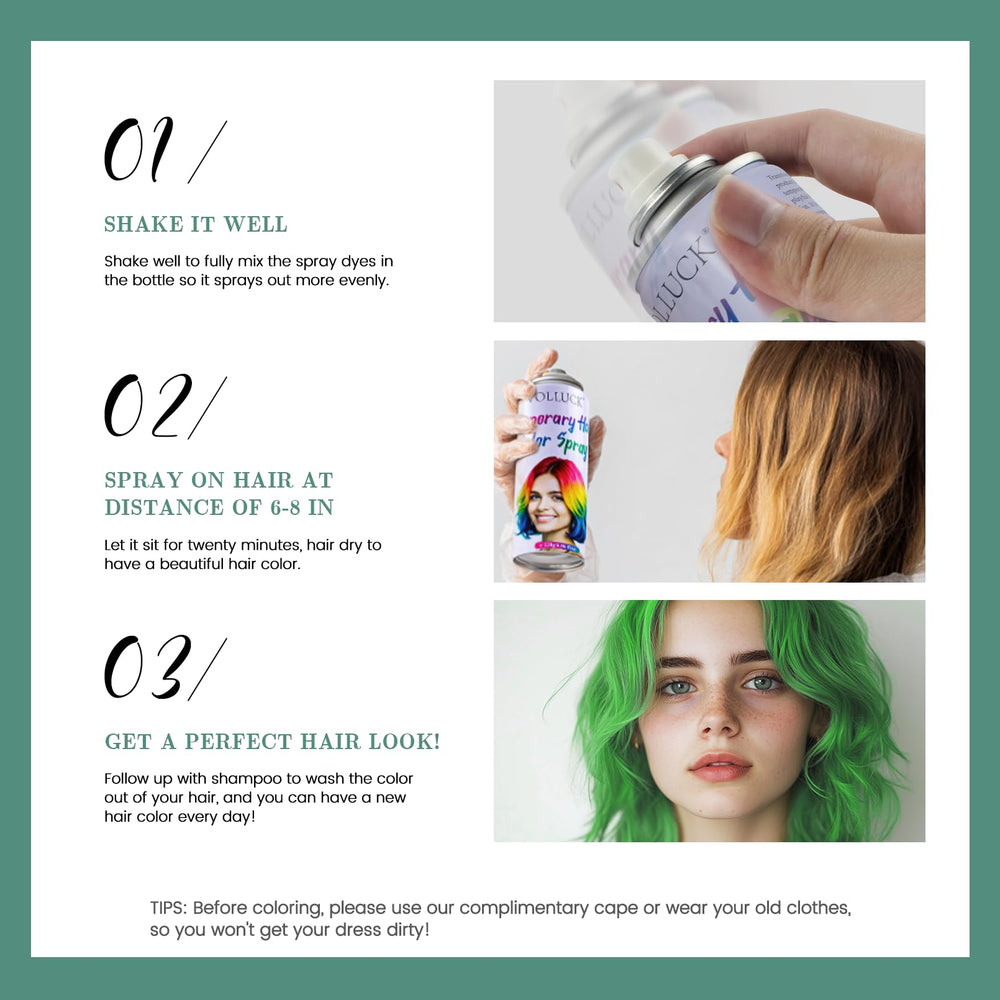VOLLUCK green spray offers fun color for kids and adults.