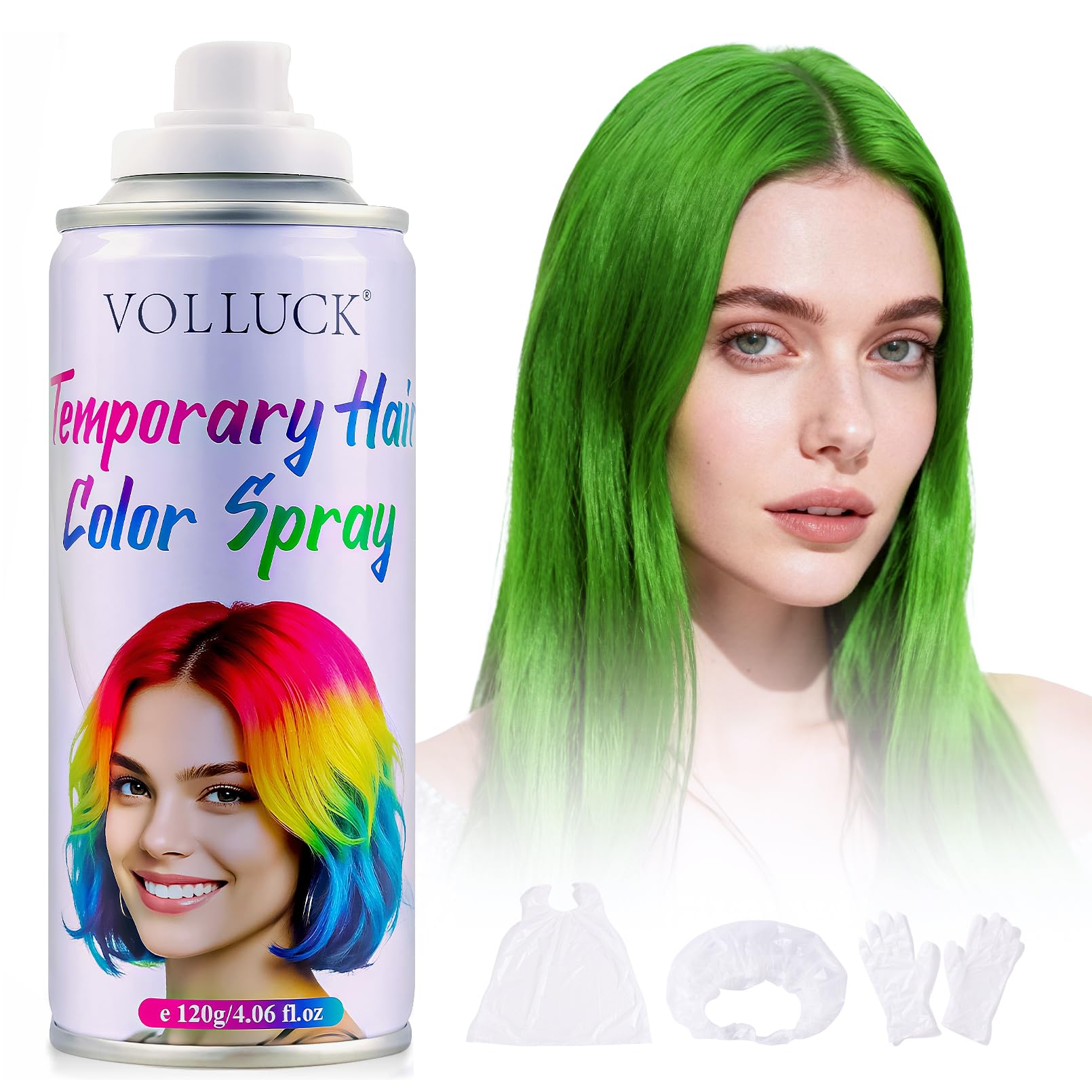 VOLLUCK spray shown at a party setup for bold, temporary flair.