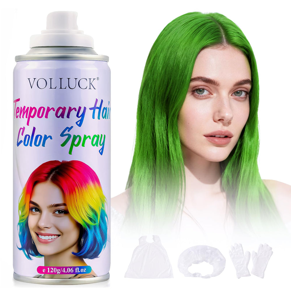 VOLLUCK spray shown at a party setup for bold, temporary flair.