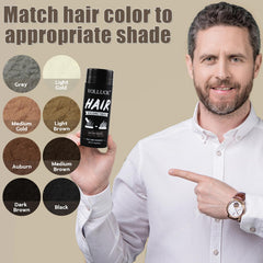 VOLLUCK Hair Fibers before-after comparison reveals fuller-looking hair in seconds.