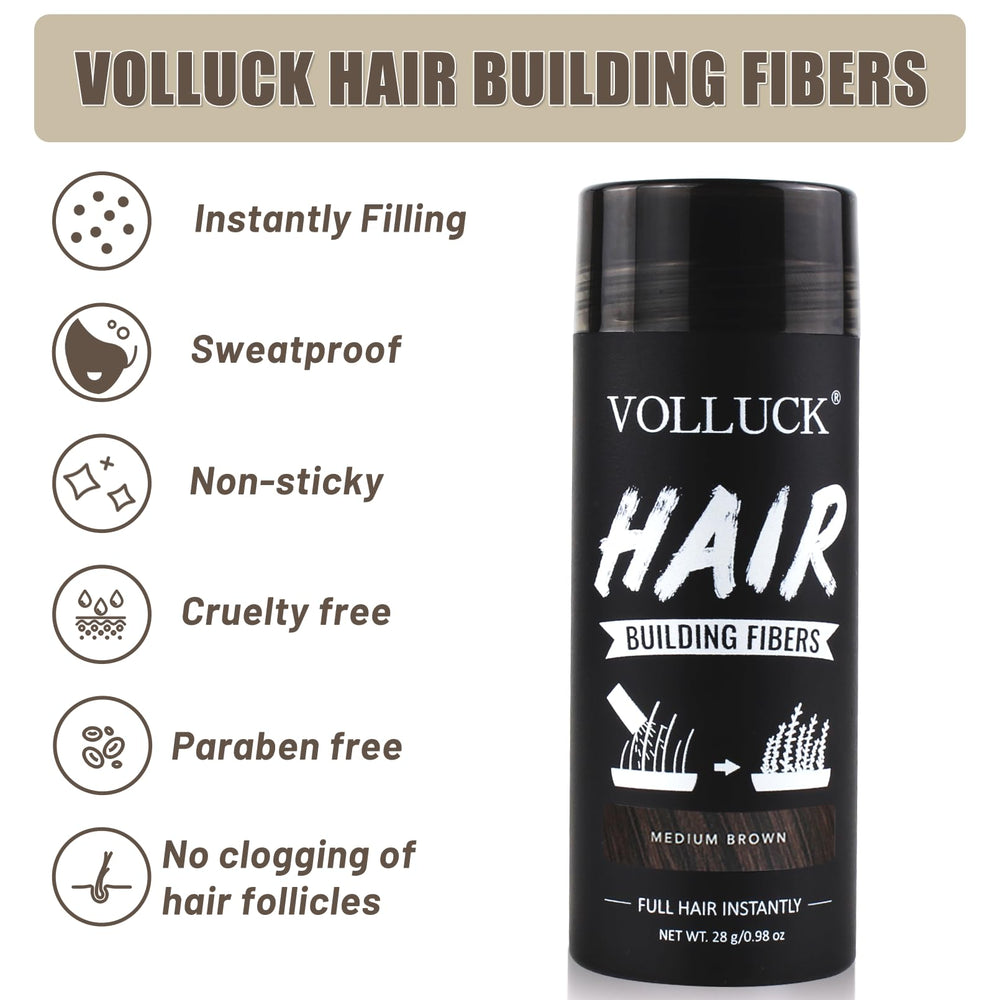 VOLLUCK Hair Fibers wind resistance test demonstrates durable hold during activity.