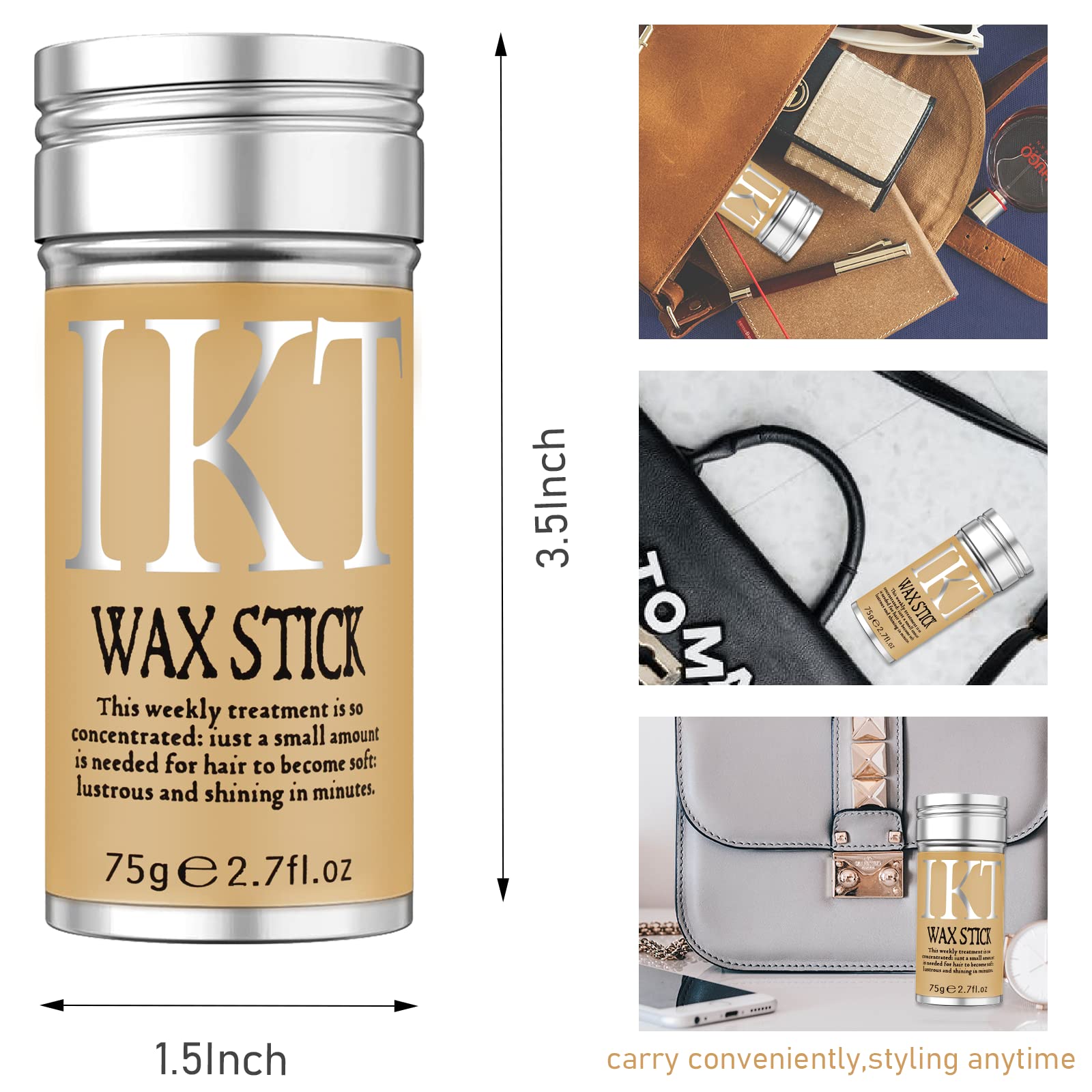 VOLLUCK quick-apply wax stick – effortless blend and daily finishing.