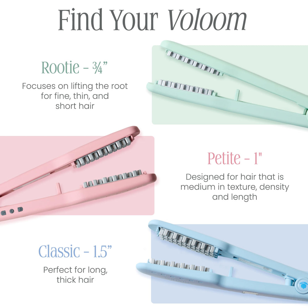 VOLOOM Petite sectioning brush with clips aid clean, precise styling