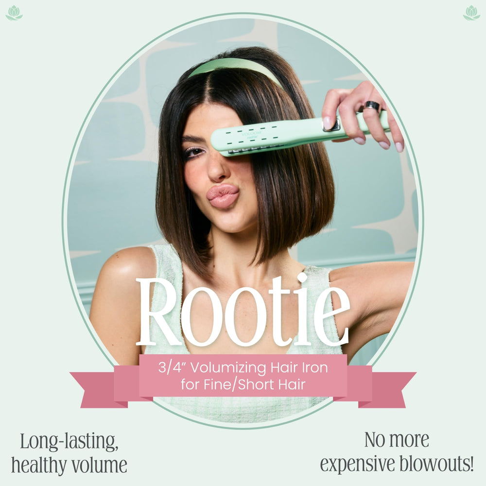 VOLOOM Rootie hair-volume effect shows lasting lift on fine hair.