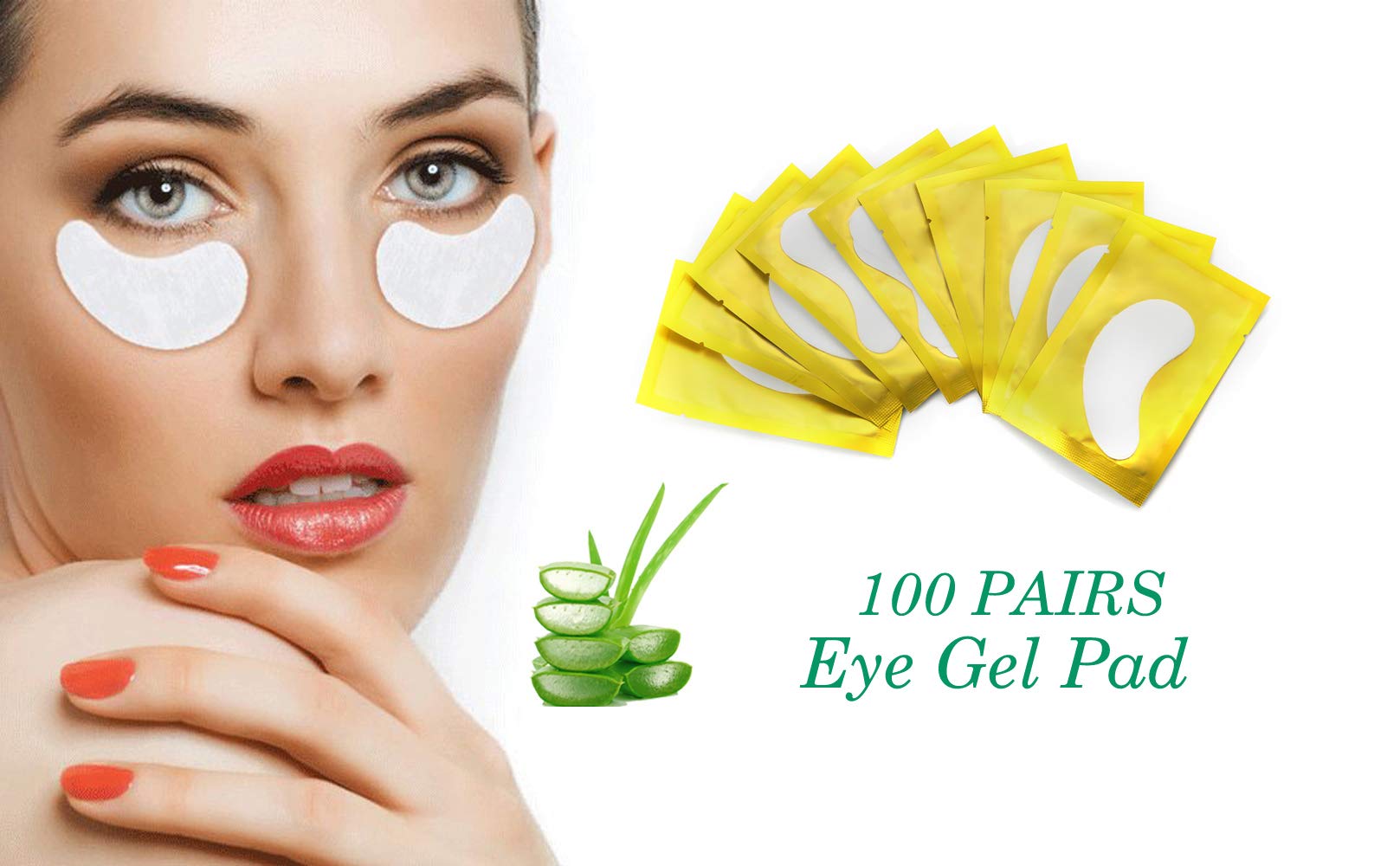 Voncasen eye pads can help apply lip gloss below the lips.