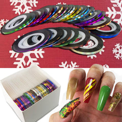 Vonrui holographic gold tape for shimmering chrome nail art effects