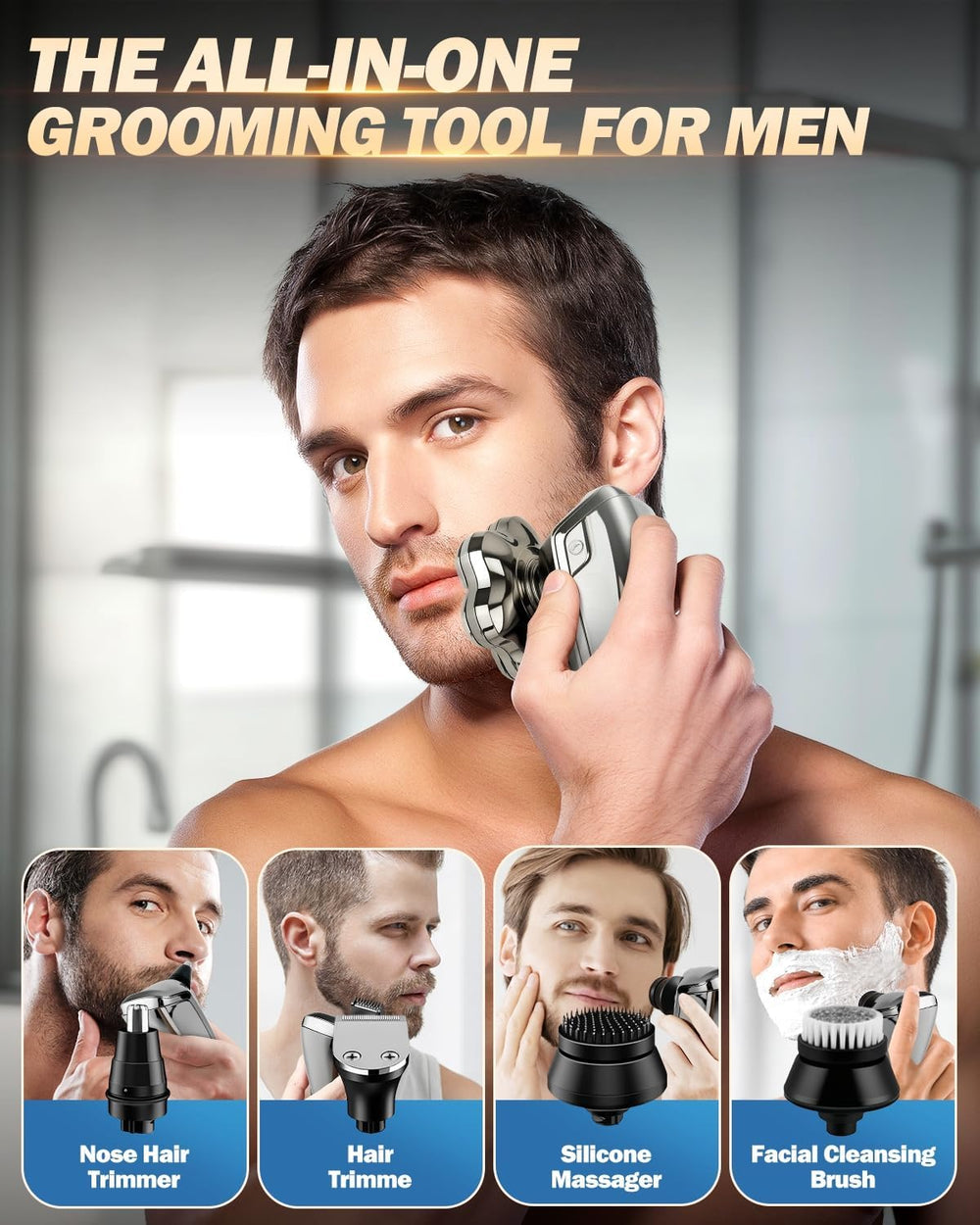 Voph head shaver cordless design provides long runtime for everyday grooming.