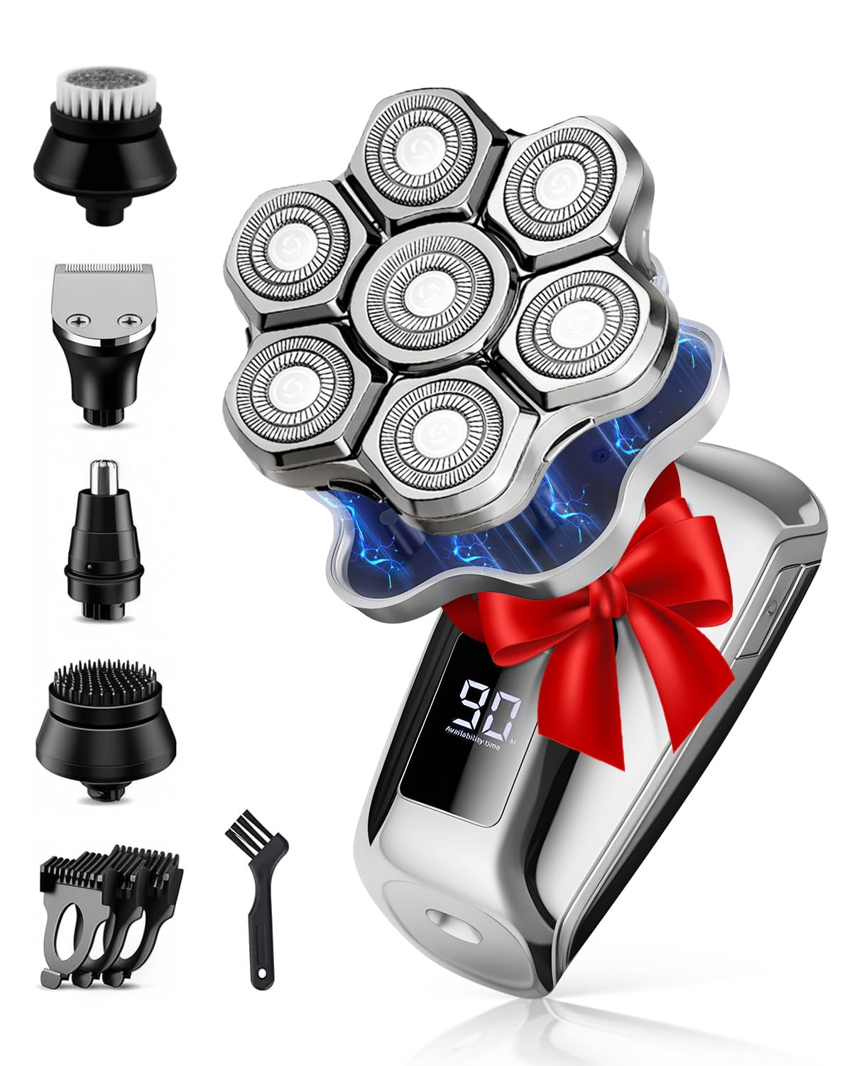 Voph head shaver magnetic-head snap-on for easy cleaning and blade swaps.