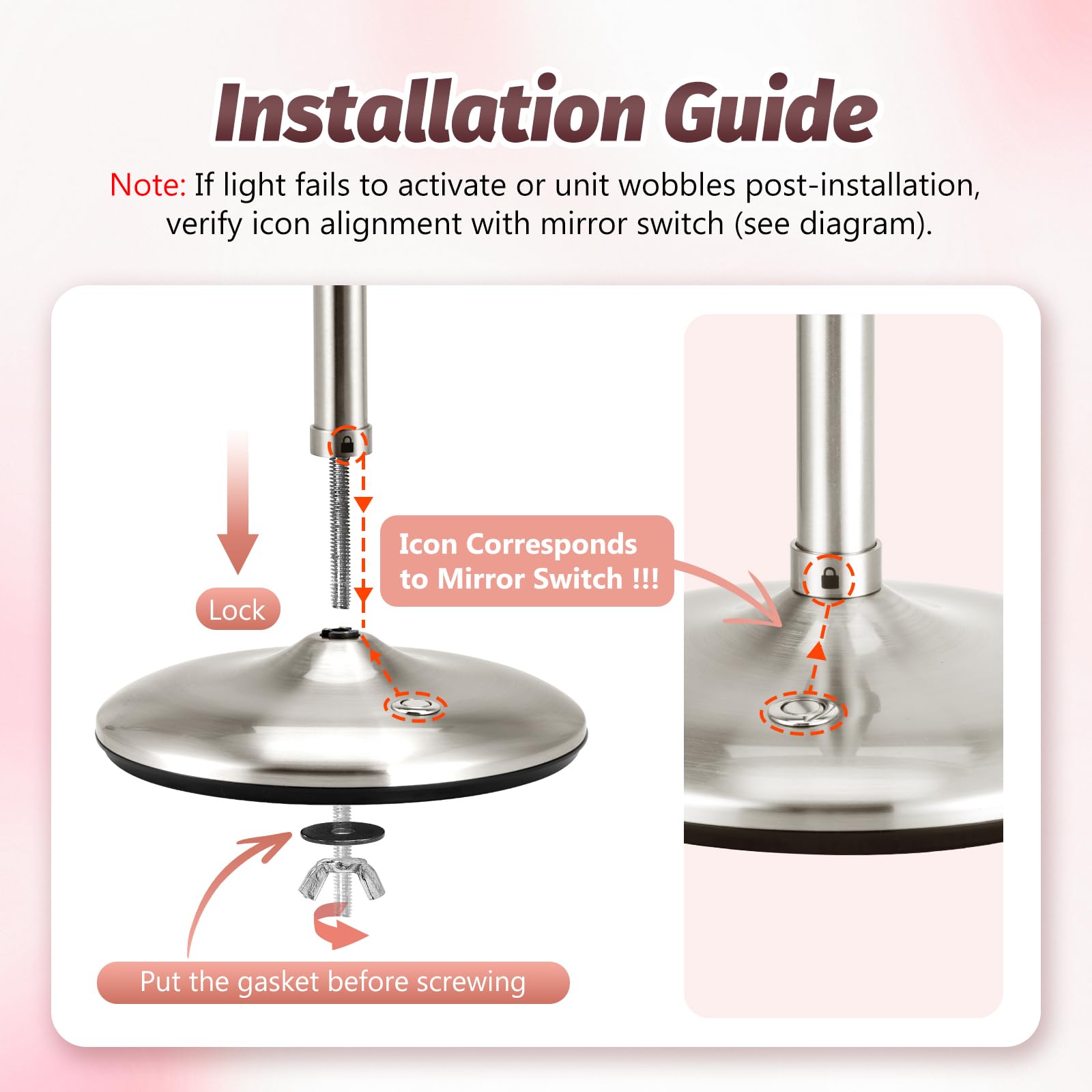 VORREMIRR mirror with 360-degree rotation for easy angle changes
