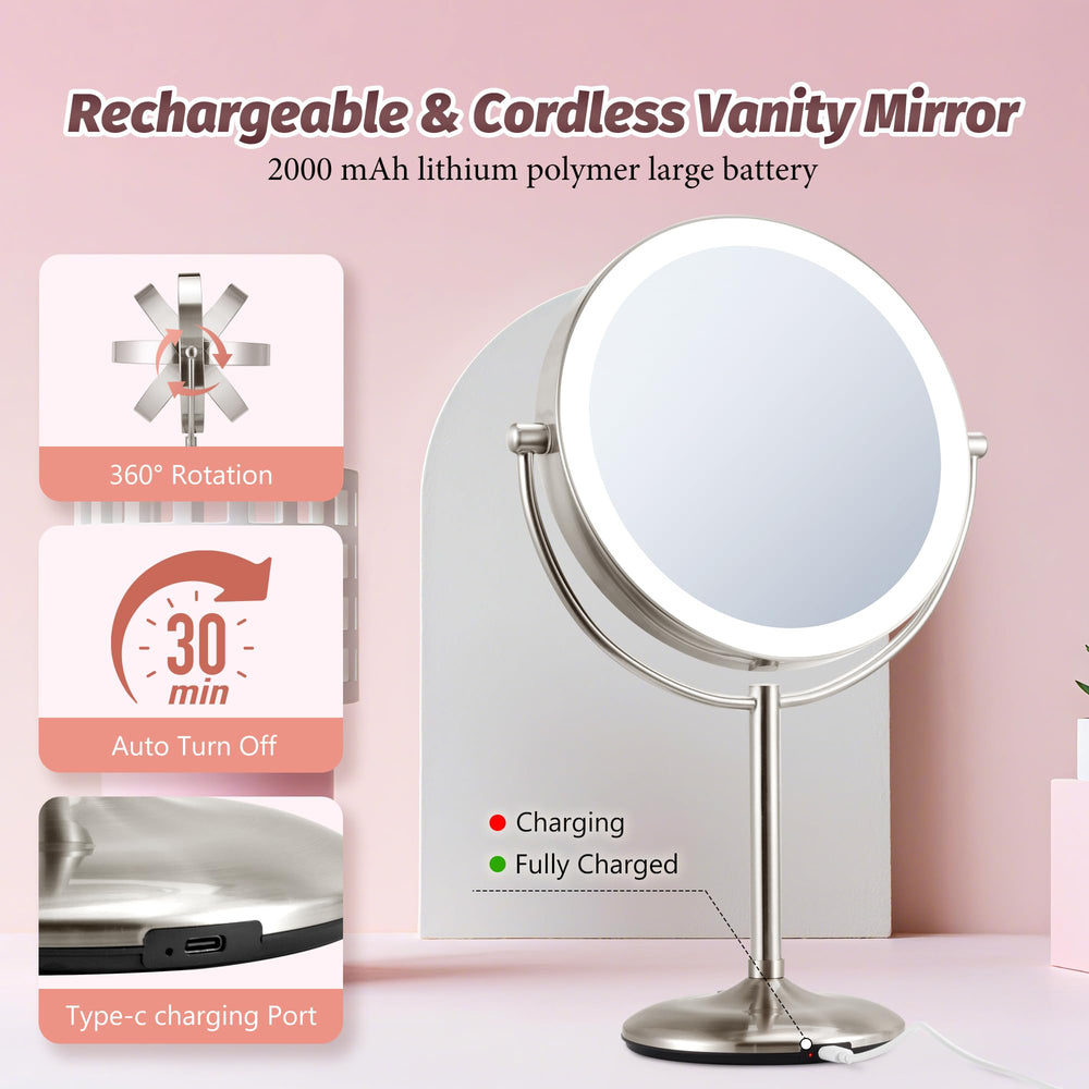 VORREMIRR three color dimmable light illuminates skin tones accurately