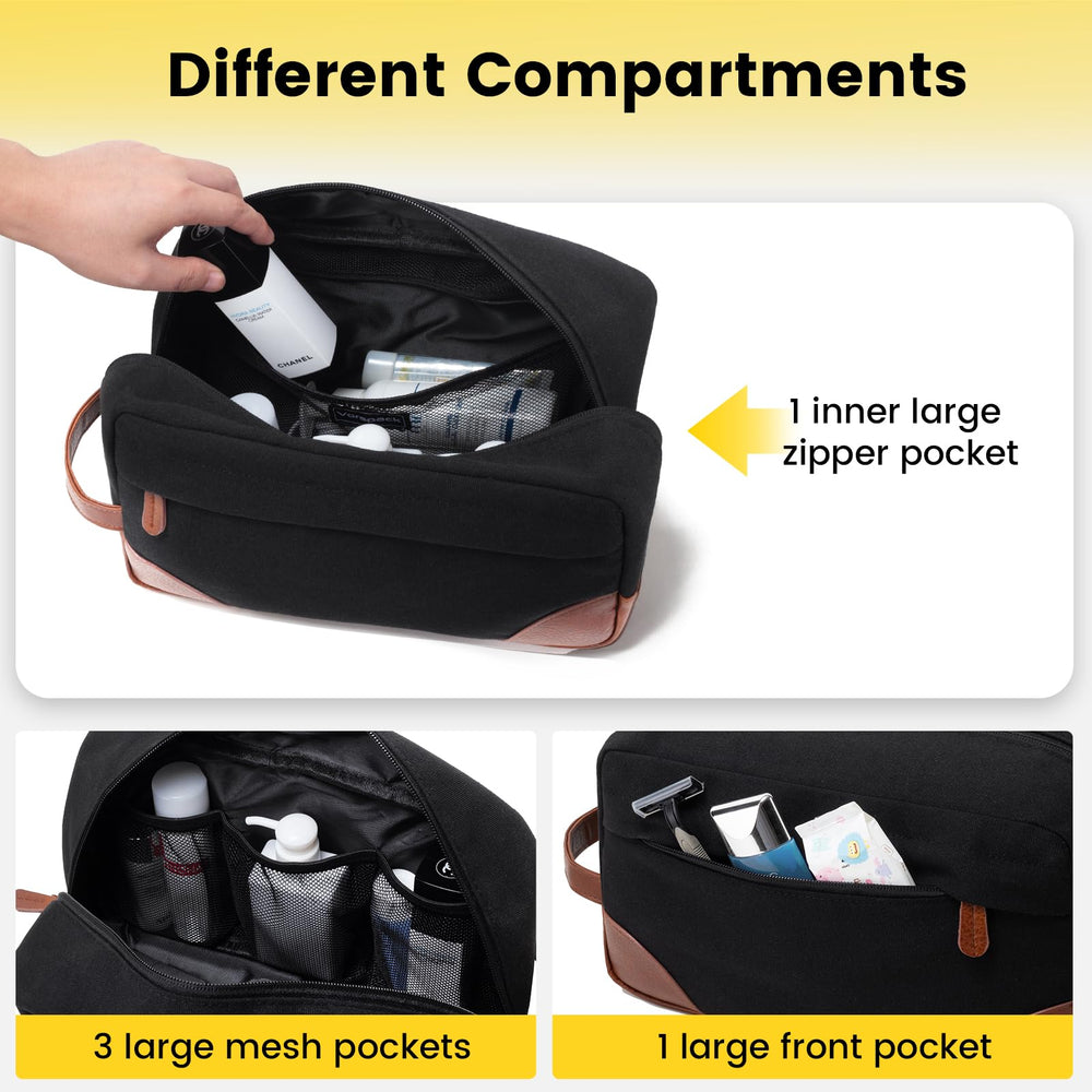 Vorspack Large Travel Toiletry Bag hanging hook demonstrates easy access on the go.