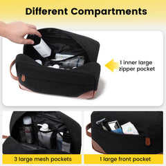 Vorspack Large Travel Toiletry Bag hanging hook demonstrates easy access on the go.