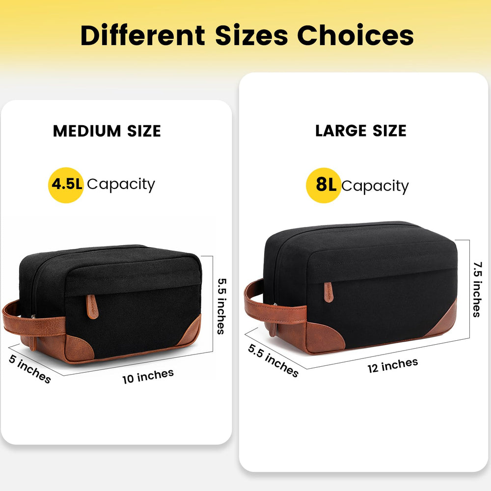 Vorspack Large Travel Toiletry Bag open compartments highlighting inner mesh pockets and zipper storage.