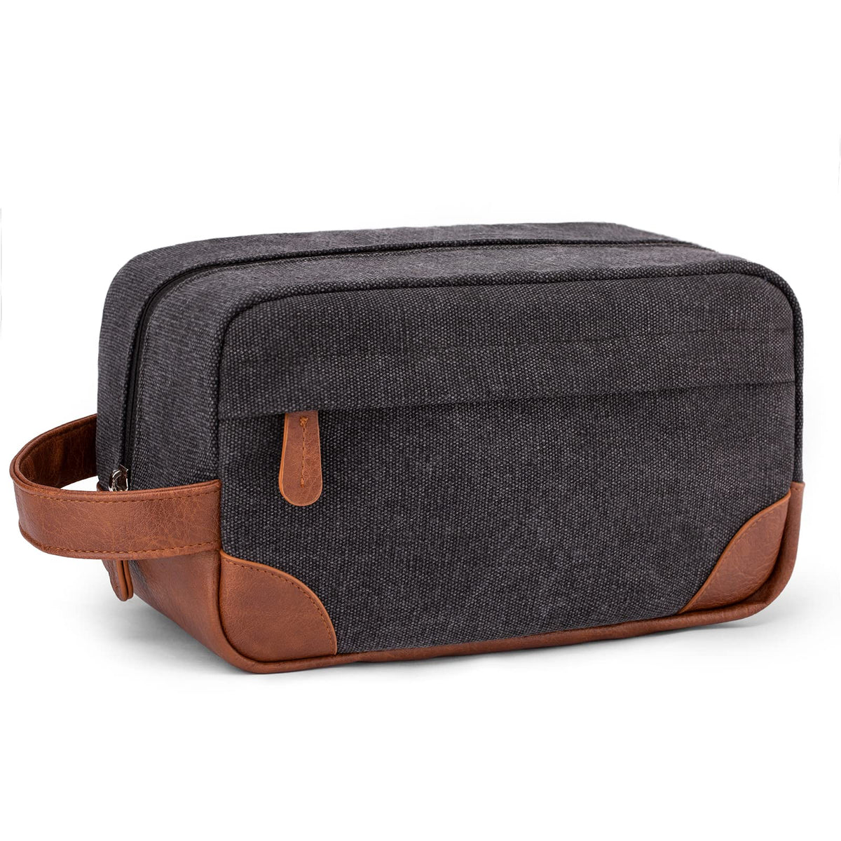 Vorspack travel toiletry bag in dark grey front view for organized packing