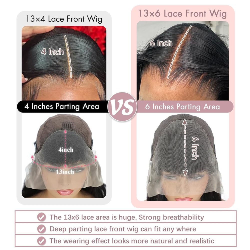 Vorynix 13x6 lace front wig demonstrates flexible parting options