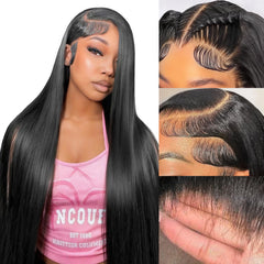 Vorynix 32-inch straight wig showing dramatic length for versatile styling