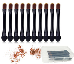 Vôsaidi eyeshadow brushes 10pc set with dual-sided sponge for versatile daily makeup