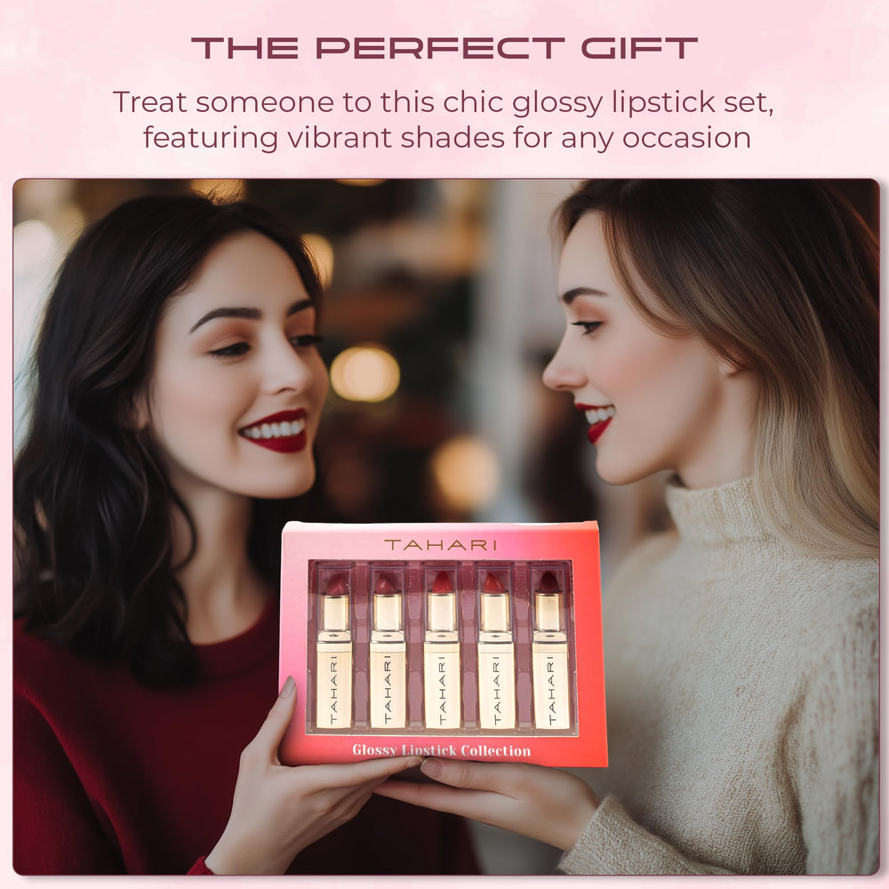 VOTUM Tahari long-wear lipstick on lips with minimal reapplication.