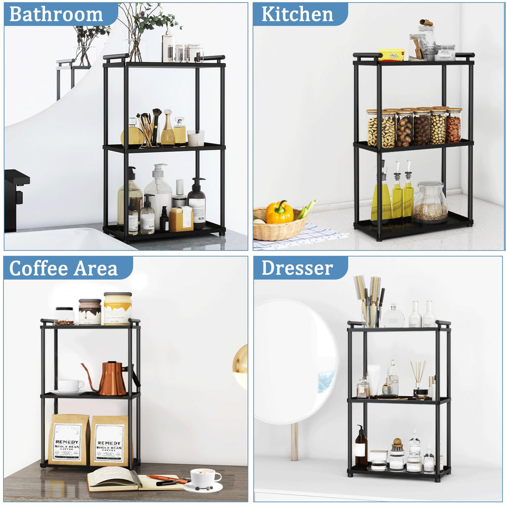 VOTZAAQ kitchen spice rack on counter with compact layout