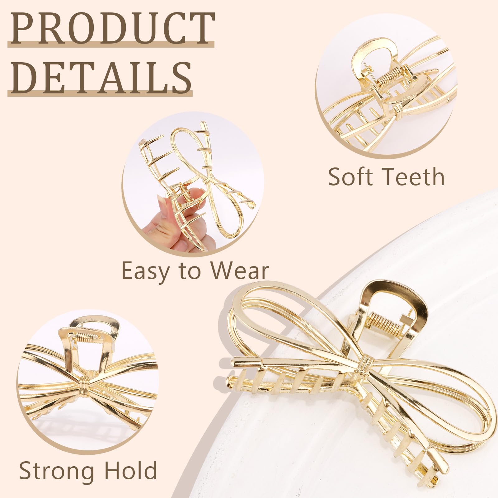 Vovii bow clip worn with a head styling demonstrates fashion-forward accessory.
