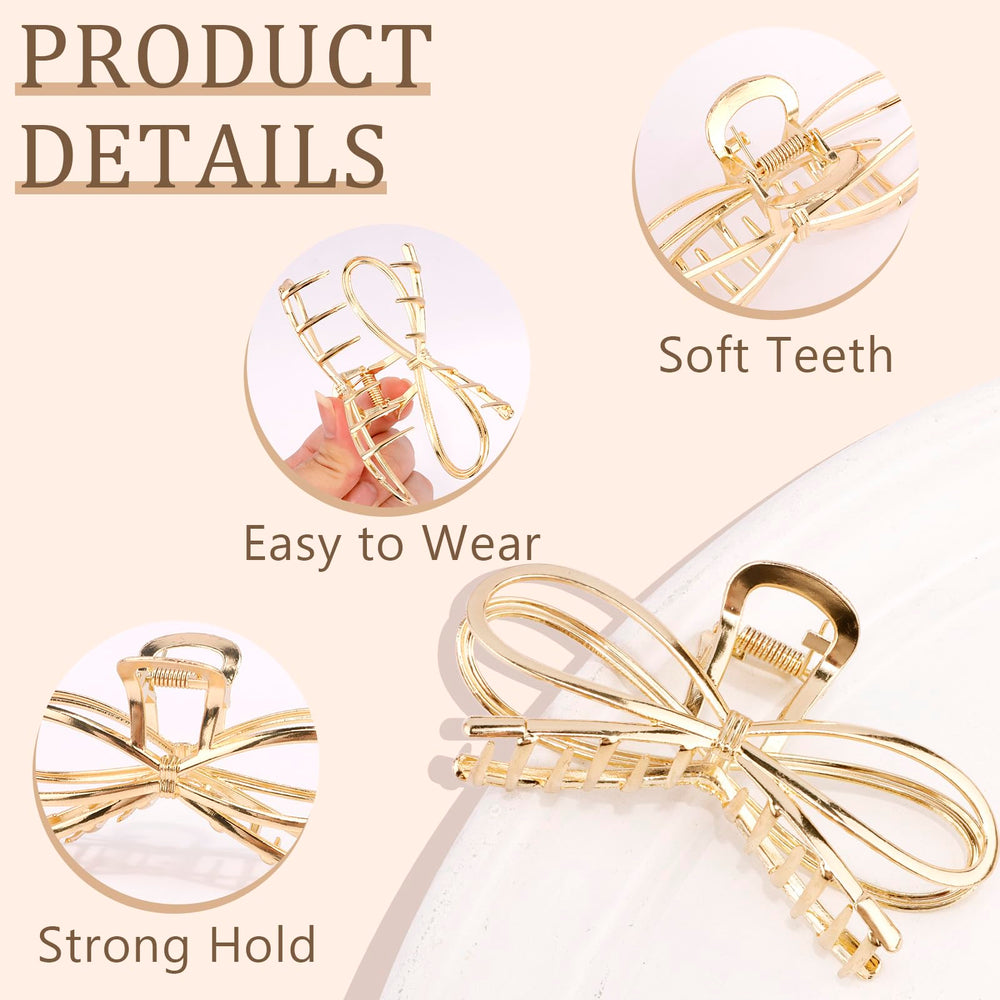 Vovii bow clip worn with a head styling demonstrates fashion-forward accessory.