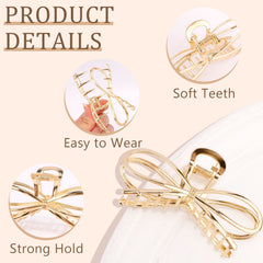 Vovii bow clip worn with a head styling demonstrates fashion-forward accessory.
