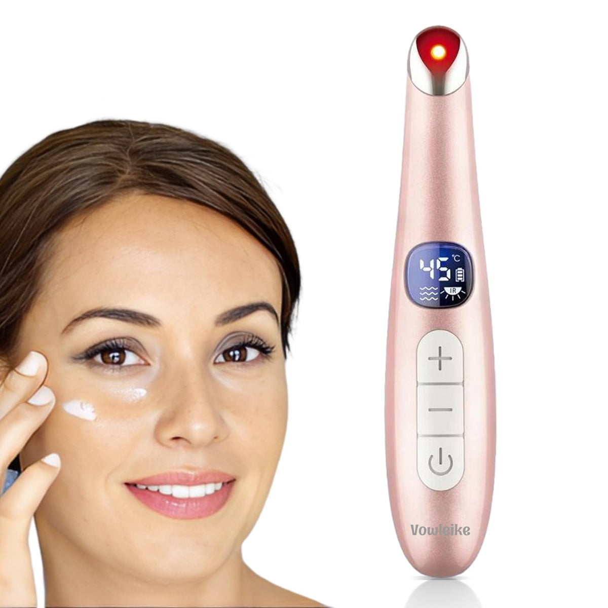 Vowleike Eye Lift Wand rose gold close-up of compact on-the-go design.