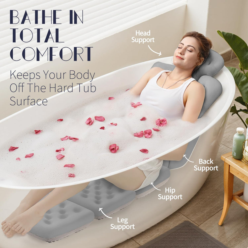 VOXOR 2.3 inch thick bath pillow provides full body support