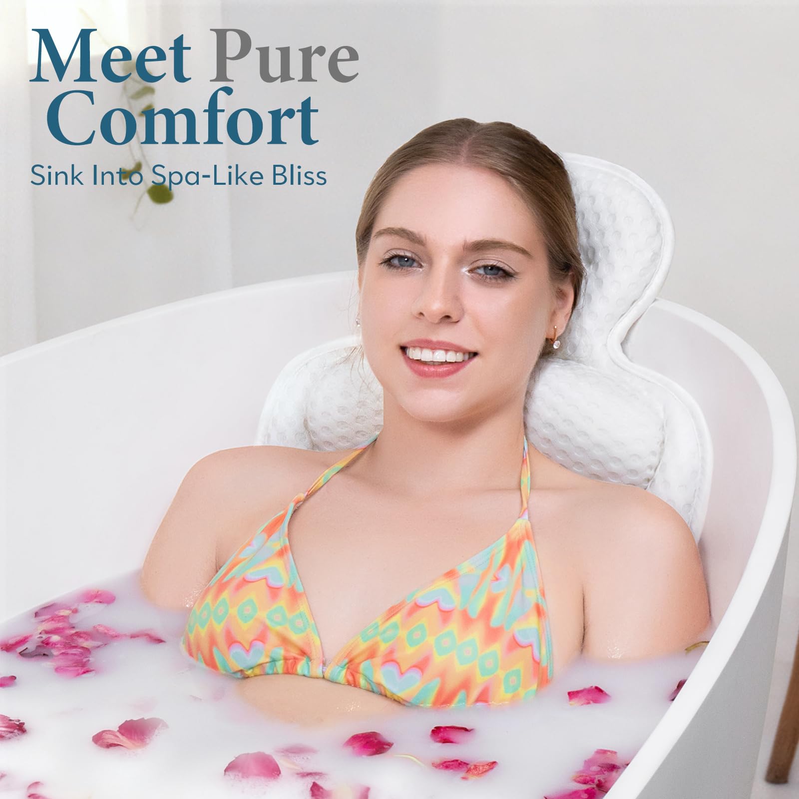 VOXOR bath pillow fits most tub types including freestanding and curved tubs.