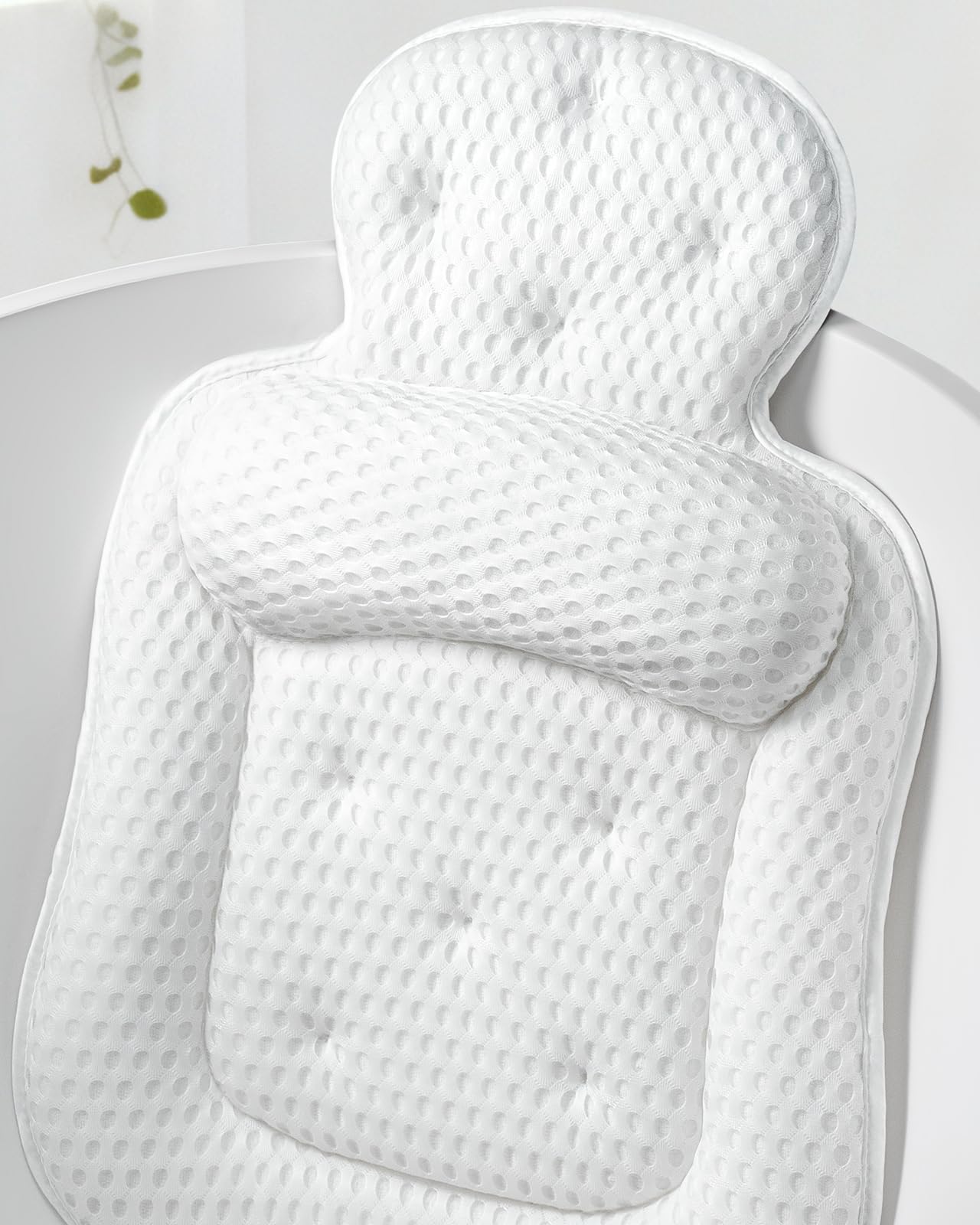 VOXOR bath pillow provides head and neck support for comfortable long soaks.