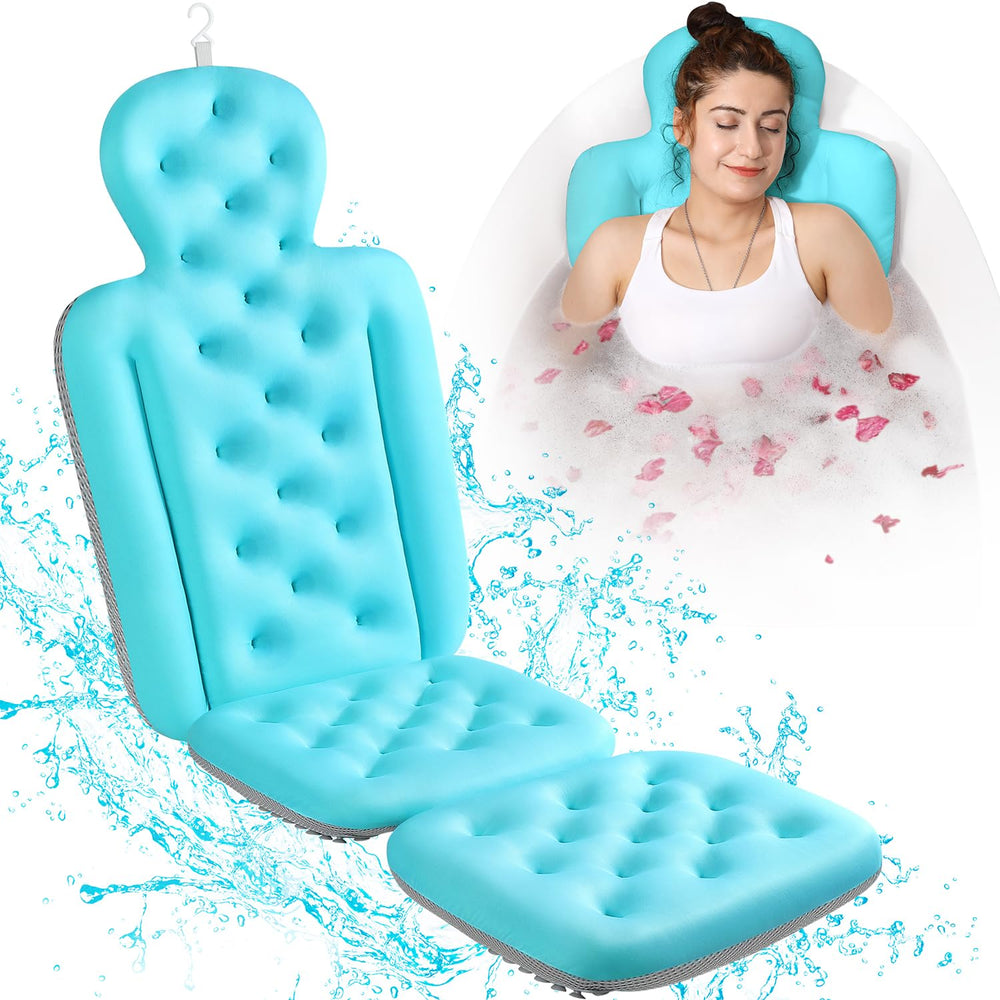 VOXOR full-body bath pillow ocean blue outer view for spa-like comfort