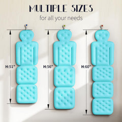 VOXOR full-body bath pillow ocean blue side profile supporting neck and shoulders